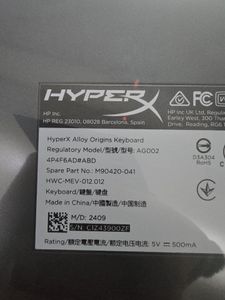 Б/у Клавиатура Hyperx alloy origins 01-200828289