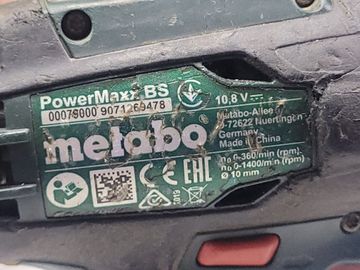 Б/у Шуруповерт Metabo powermaxx bs basic 01-200828918