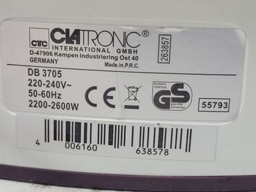 Б/в Праска Clatronic db 3705 01-200845307