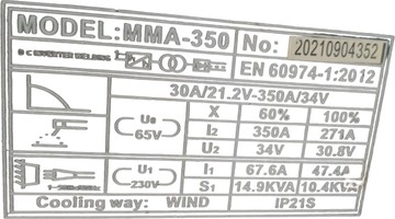 Б/в Зварювальний апарат Grand mma-350 profi 01-200929647