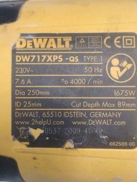 Б/в Пила торцева Dewalt dw717xps 01-200930711