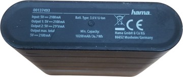 Б/в Повербанк Hama fabric 10 10000mah 01-200926979