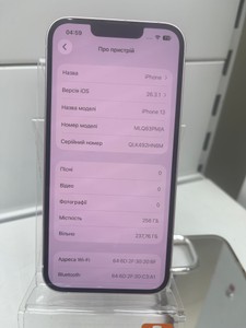 Б/в Мобільний телефон Apple iphone 13 256gb 01-200999889