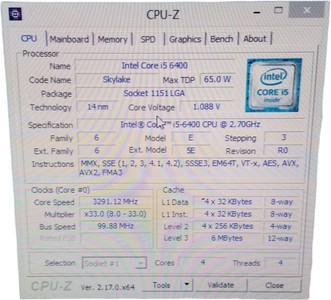 Б/в Системний блок Пк intel core i5-6400/ram 8 gb/hdd відсутній+відсутній/ssd 120 gb+відсутній/інтегрована 01-201063910