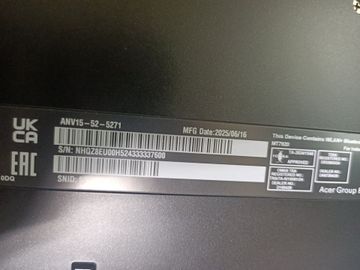 Б/в Ноутбук Acer 15"/i5-13420h/16gb/512gb/rtx5060 8gb 01-200821421