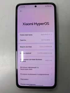 Б/в Мобільний телефон Xiaomi redmi note 14 8/256gb 01-200875730