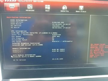 Б/в Ноутбук Msi 15/core i7-11800h ddr4/16gb ddr4/ssd 1000 gb/geforce rtx3060 6gb 01-200904125