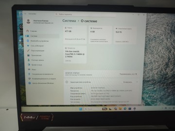 Б/в Ноутбук Asus 15/core i5-11400h ddr4/16gb ddr4/hdd *відсутній/ssd 480 gb/geforce rtx3060 6gb 01-200937325