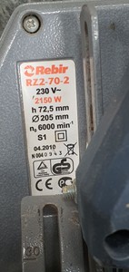 Б/в Пила дискова Rebir rz2-70-2 01-200925338