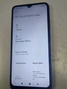 Б/в Мобільний телефон Xiaomi redmi 9a 2/32gb 01-200995109
