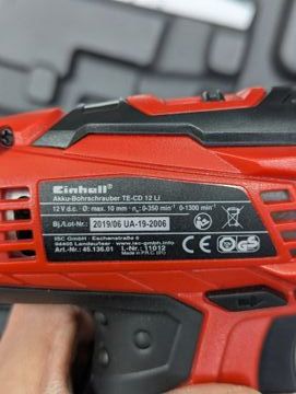 Б/в Шурупокрут Einhell te-cd 12 x li 2акб зп 01-200885966