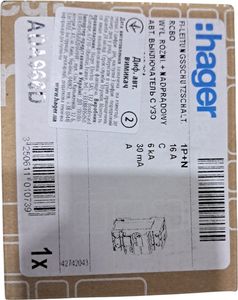 Б/в Автоматичний вимикач Hager 1p+n 6ka c-16a 30ma а (ada966d) 01-200914762