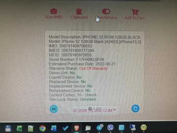Б/в Мобільний телефон Apple iphone 12 128gb 01-200927962