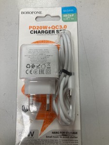 Б/в Мережевий зарядний пристрій Borofone bas44a + type c 01-200950316