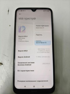 Б/в Мобільний телефон Xiaomi redmi note 8t 4/64gb 01-201075717