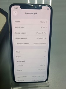 Б/в Мобільний телефон Apple iphone 11 pro 256gb 01-201135764