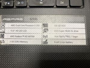 01-200787468: Acer екр. 15,6/amd e350 1,6ghz/ram3072mb/hdd500gb/dvd rw