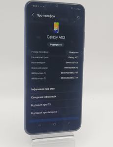 Б/в Мобільний телефон Samsung galaxy a03 sm-a035f 4/64gb 01-200786156