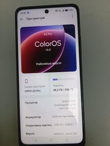 Б/в Мобільний телефон Oppo a5 pro 4g 8/256gb 01-200887085