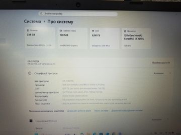Б/в Ноутбук Hp 15/core i3-1215u ddr5/8gb ddr5/ssd 256 gb/*інтегрована 01-200832520