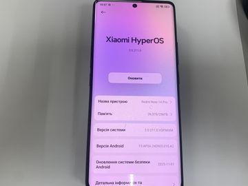 Б/в Мобільний телефон Xiaomi redmi note 14 pro 8/256gb 01-200892190