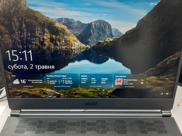 Б/в Ноутбук Msi 15/core i7-11375h ddr4/8gb ddr4/hdd *відсутній/ssd 500 gb/geforce rtx3060 6gb 01-200938538
