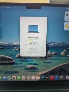 Б/в Ноутбук Apple macbook air 13,6" 2025 mc6t4 / apple m4/ 8 core gpu/ ram 16gb/ ssd 256gb/ a3240 01-200983249