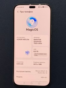 Б/в Мобільний телефон Honor 400 lite 8/256gb 01-201002770