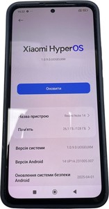 Б/у Мобільний телефон Xiaomi redmi note 14 6/128gb 01-201001367
