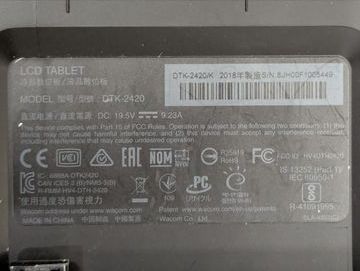 Б/в Графічний планшет Wacom cintiq 24 pro dtk-2420 01-200808237