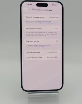 Б/в Мобільний телефон Apple iphone 15 pro max 256gb esim 01-200900190