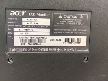 01-200744761: Acer al 1716a