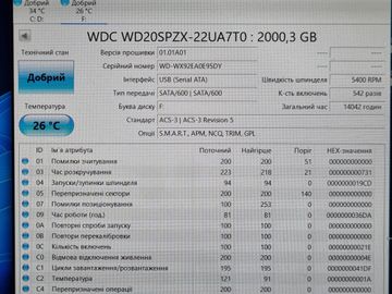 Б/в Жорсткий диск Wd blue 2.5" 2 tb 01-200817702