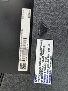 Б/в Ноутбук Msi 15/core i7 6820hq ddr3/16gb ddr3/hdd *відсутній/ssd 512 gb/geforce gtx1060 6gb 01-200819752