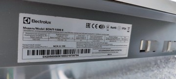 Б/в Обігрівач Electrolux ech/t-1500 e 01-200973711