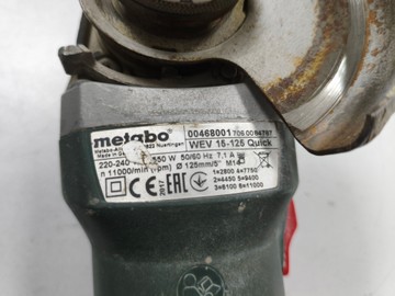Б/в Кутова шліфмашина Metabo wev 15-125 quick 01-200998760