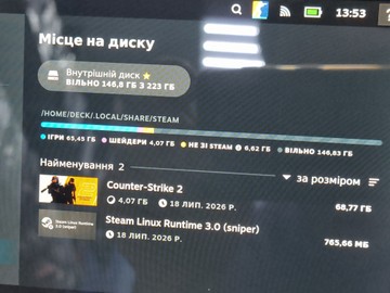 Б/в Ігрова приставка Valve steam deck 64gb 01-201031523