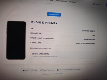 Б/в Мобільний телефон Apple iphone 17 pro max 256gb 01-201163867