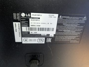 Б/в Телевізор Lg 32lk610bplc 01-200865165
