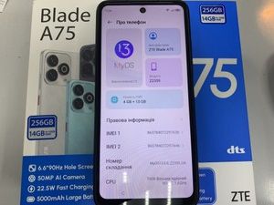 Б/в Мобільний телефон Zte blade a75 4/256gb 01-200939065