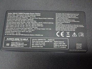 Б/в Зарядна станція Anker solix c1000x 01-200967835