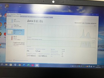 Б/в Ноутбук Lenovo 15/athlon 3050u ddr4/4gb ddr4/hdd *відсутній/ssd 120 gb/*інтегрована 01-201051520