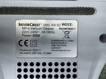 Б/у Пылесос Silvercrest sms 300 b2/black 01-201105116