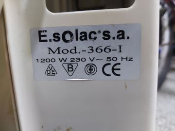 Б/в Масляний обігрівач Solac 1200w 01-200814824