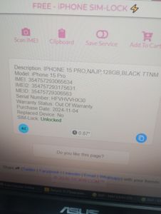 Б/в Мобільний телефон Apple iphone 15 pro 128gb 01-200866205