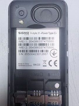 Б/в Мобільний телефон Sigma x-style 31 power type-c 01-200920837