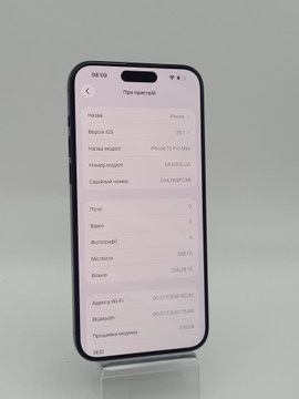 Б/в Мобільний телефон Apple iphone 15 pro max 256gb esim 01-200900190