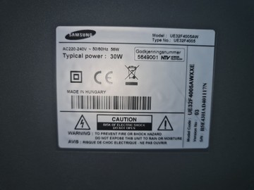 Б/в Телевізор Samsung ue32f4005 01-201001751