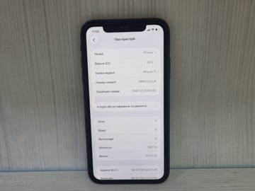 Б/в Мобільний телефон Apple iphone 11 128gb 01-201129330