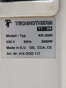 01-200775077: Technoherm kn2009